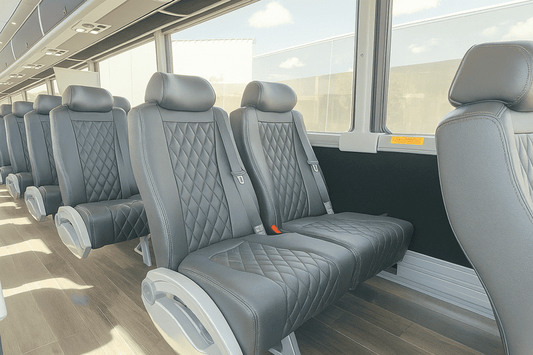 interior of Pittsfield Charter Bus charter bus